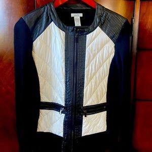 Mixed fabric jacket